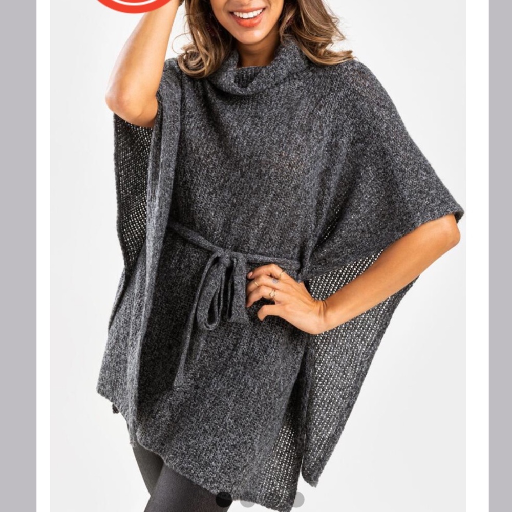 New One Size Francesca’s Belted Knit Sweater